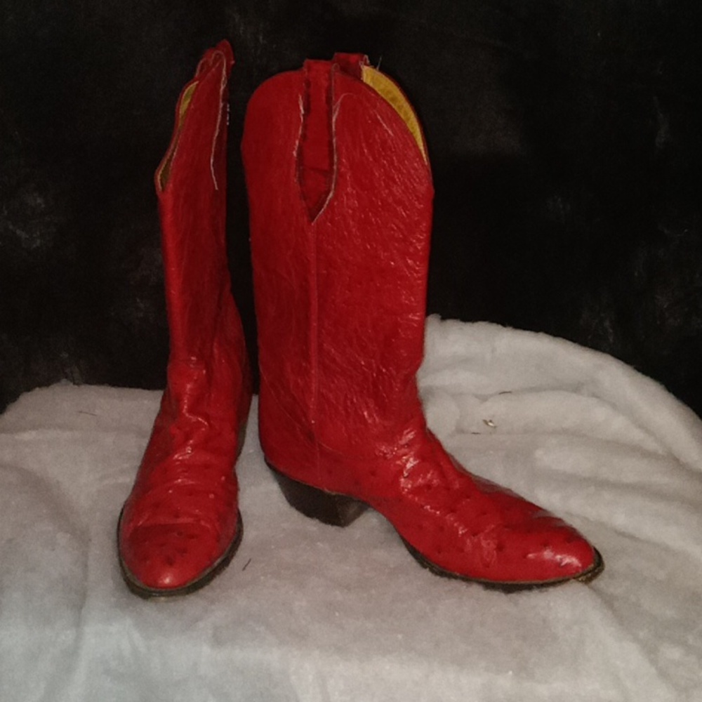 Ostrich boots size 10 c